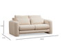 Atelier Del Sofa Lily Cream - Sofá de 2 plazas